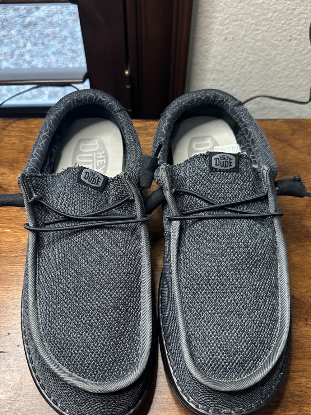 Hey Dude Men's Black Loafers size 10